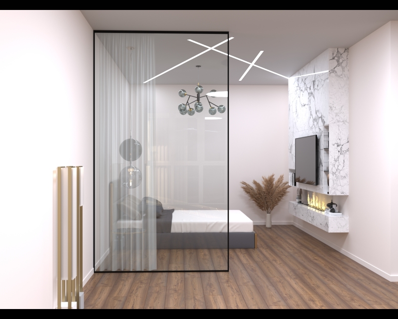 Скляна Loft ПЕРЕГОРОДКА Zen