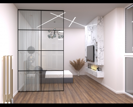 Скляна Loft ПЕРЕГОРОДКА Heze нерухома