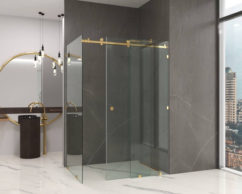 Душова перегородка розсувна кутова COMFORT GOLD
